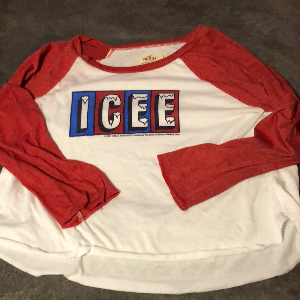 Never worn Hollister Crop Icee tee